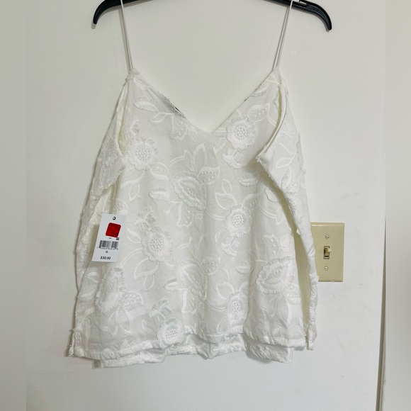 Ophelia Roe white Embroidered Tank Top size XL - Picture 1 of 9